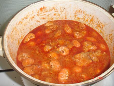 Lotte et langoustines � l'am�ricaine